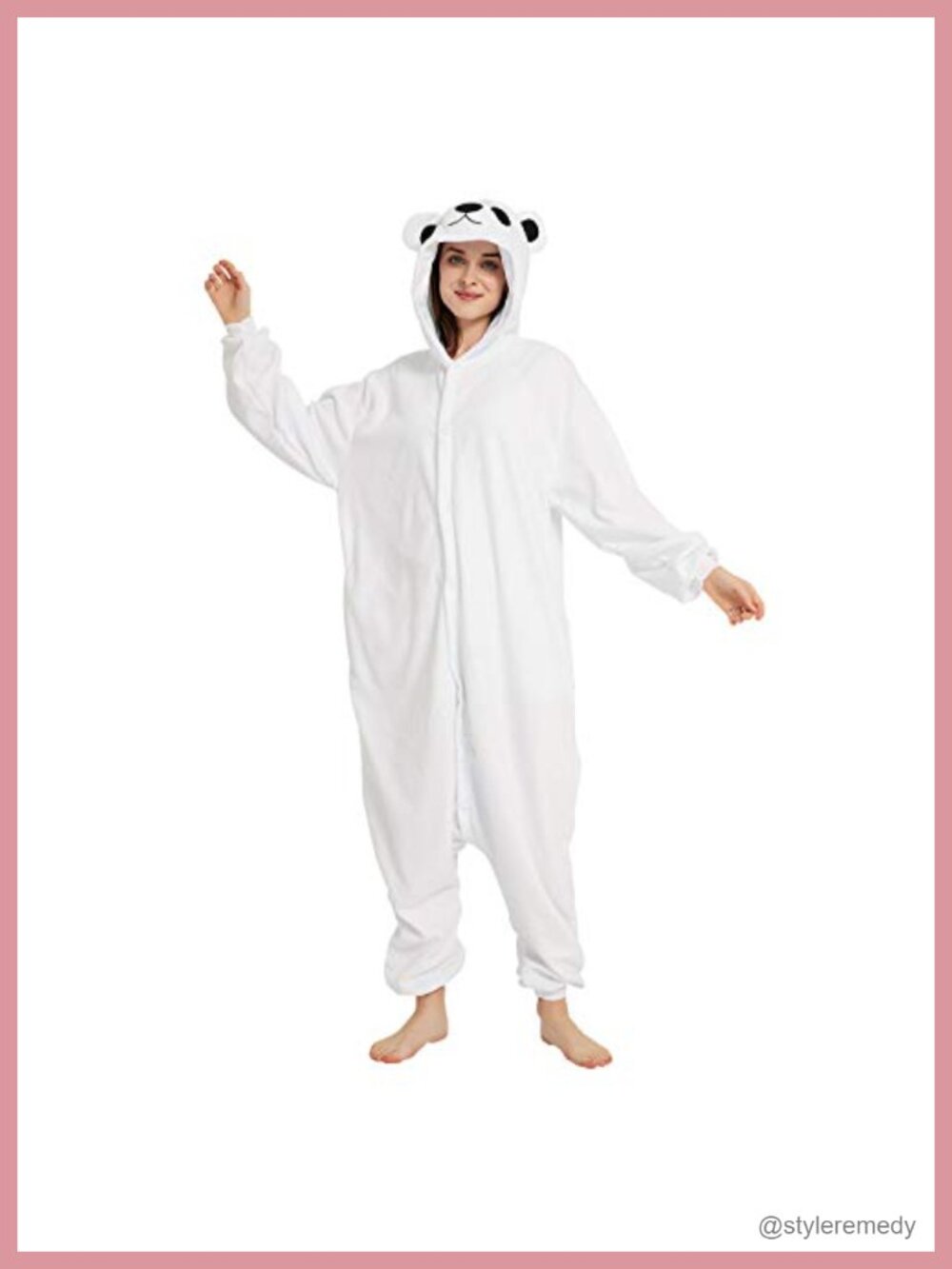 Fleece Animal One-Piece Pajamas Unisex Hooded Costume